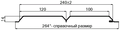 Фото: Софит Lбрус-15х240 (VikingMP-01-8017-0.45) в Люберцах