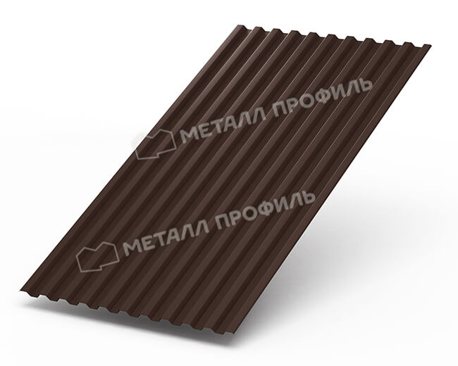 Профнастил С21 х 1000 - B (Steelmatt-20-8017-0.4±0.08мм) в Люберцах