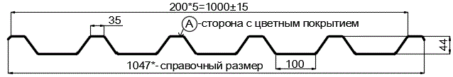 Фото: Профнастил С44 х 1000 - A (ПЭ-01-1014-0.45) в Люберцах