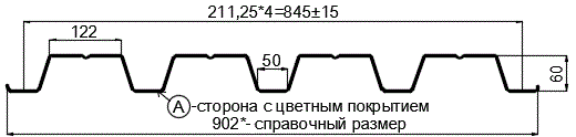 Фото: Профнастил Н60 х 845 - A (ПЭ-01-9003-0.9) в Люберцах