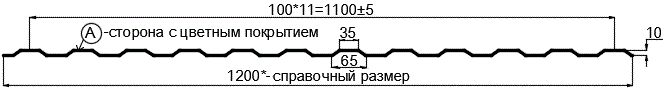 Фото: Профнастил МП10 х 1100 - A (ECOSTEEL_T-12-Золотой Орех-0.45) в Люберцах