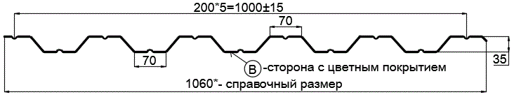 Фото: Профнастил НС35 х 1000 - B (PURETAN-20-RR23-0.5) в Люберцах