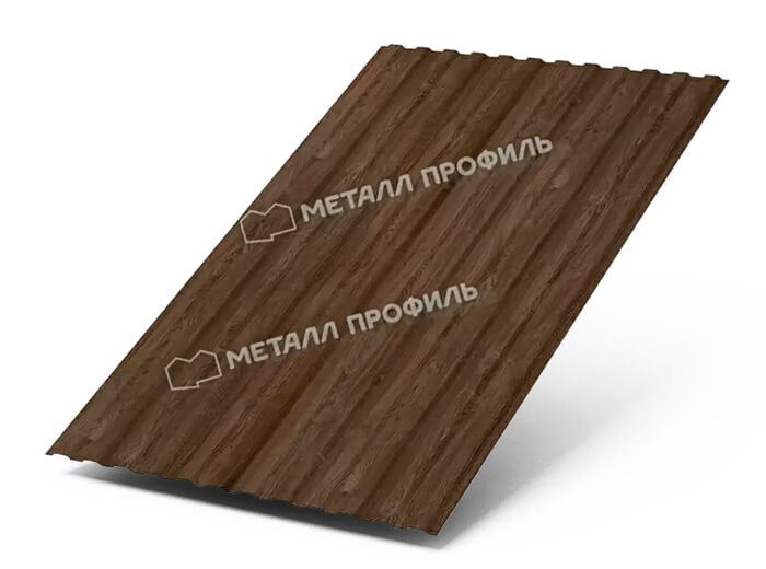 Фото: Профнастил МП10 х 1100 - B (ECOSTEEL_MA_Д-01-МореныйДуб-0.5) в Люберцах