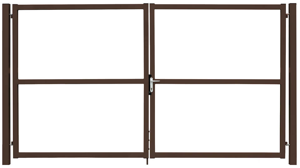Ворота Colority цинк с замком 2,0х4,0 RAL 8017