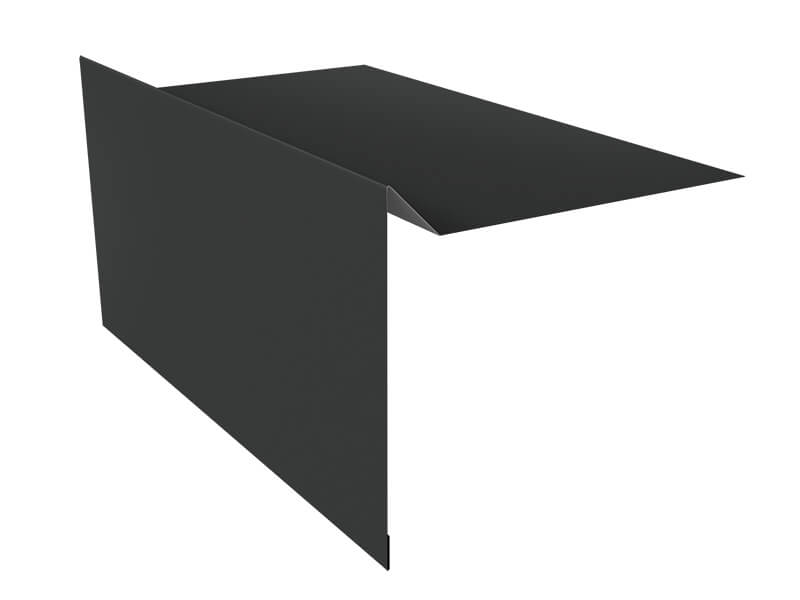 Планка ветровая для мягкой кровли 100х20х70 0,5 Satin с пленкой RAL 7016 антрацитово-серый (3м)
