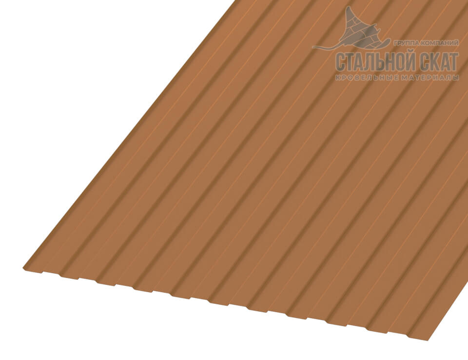 Профнастил С8 х 1150 - B Двусторонний (AGNETA_Д-20-Copper-0.5)