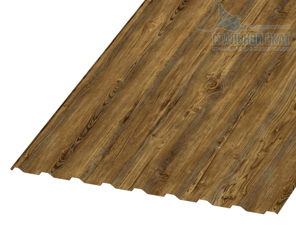 Профнастил МП20 х 1100 - R (ECOSTEEL_T-01-Золотой Дуб-0.5)