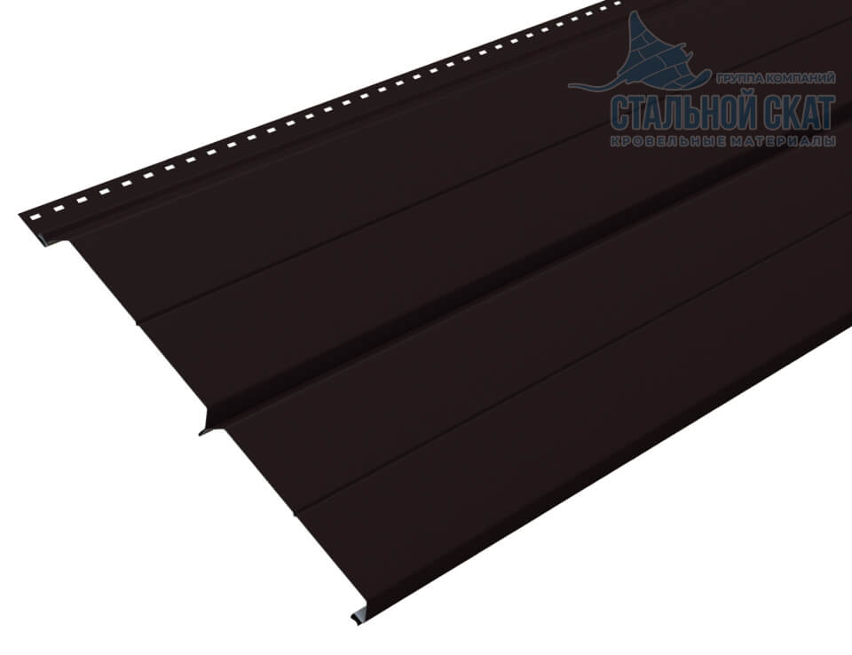 Сайдинг Lбрус-XL-Н-14х335 (VALORI-20-DarkBrown-0.5)