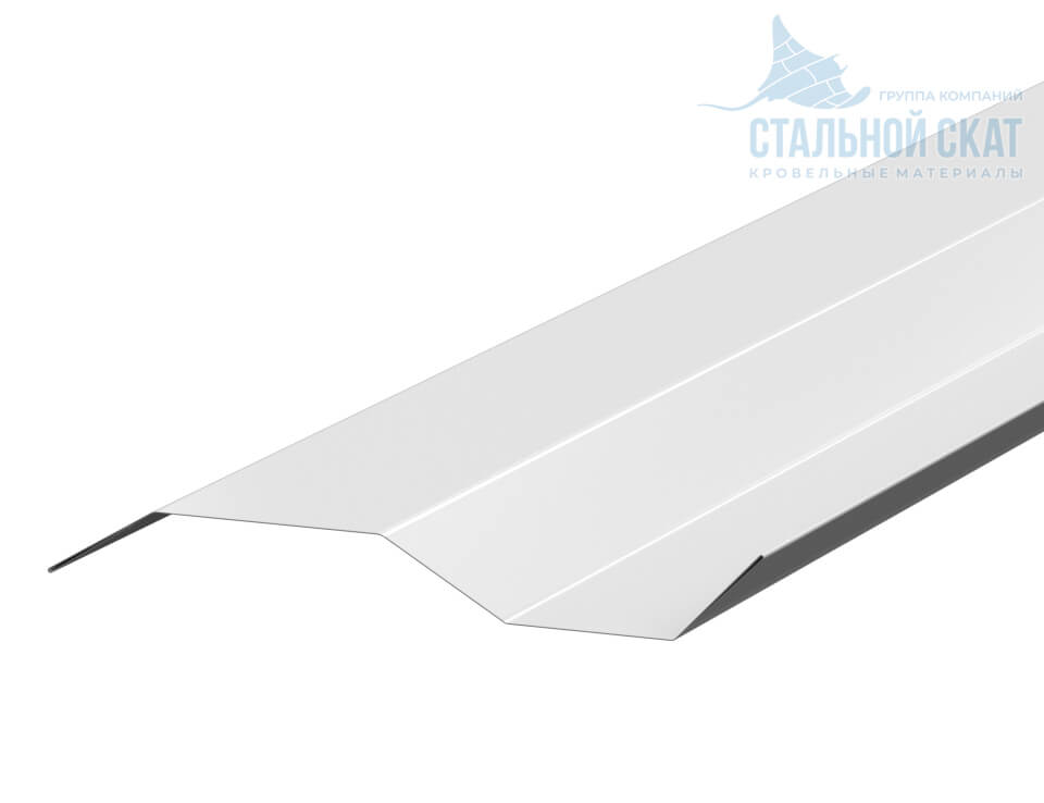 Планка примыкания в накладку 77х2000 NormanMP (ПЭ-01-9010-0.5)