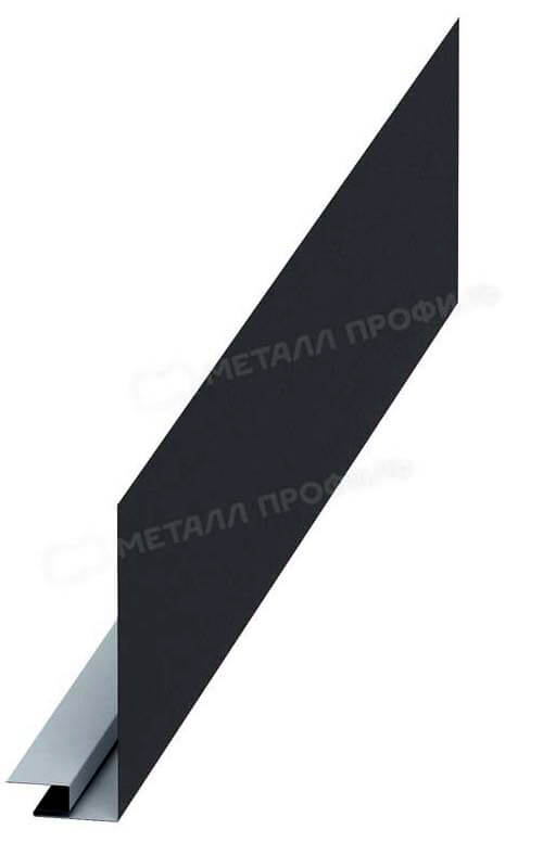 Планка карнизного свеса сложная 250х50х3000 (VALORI-20-DarkGrey-0.5)