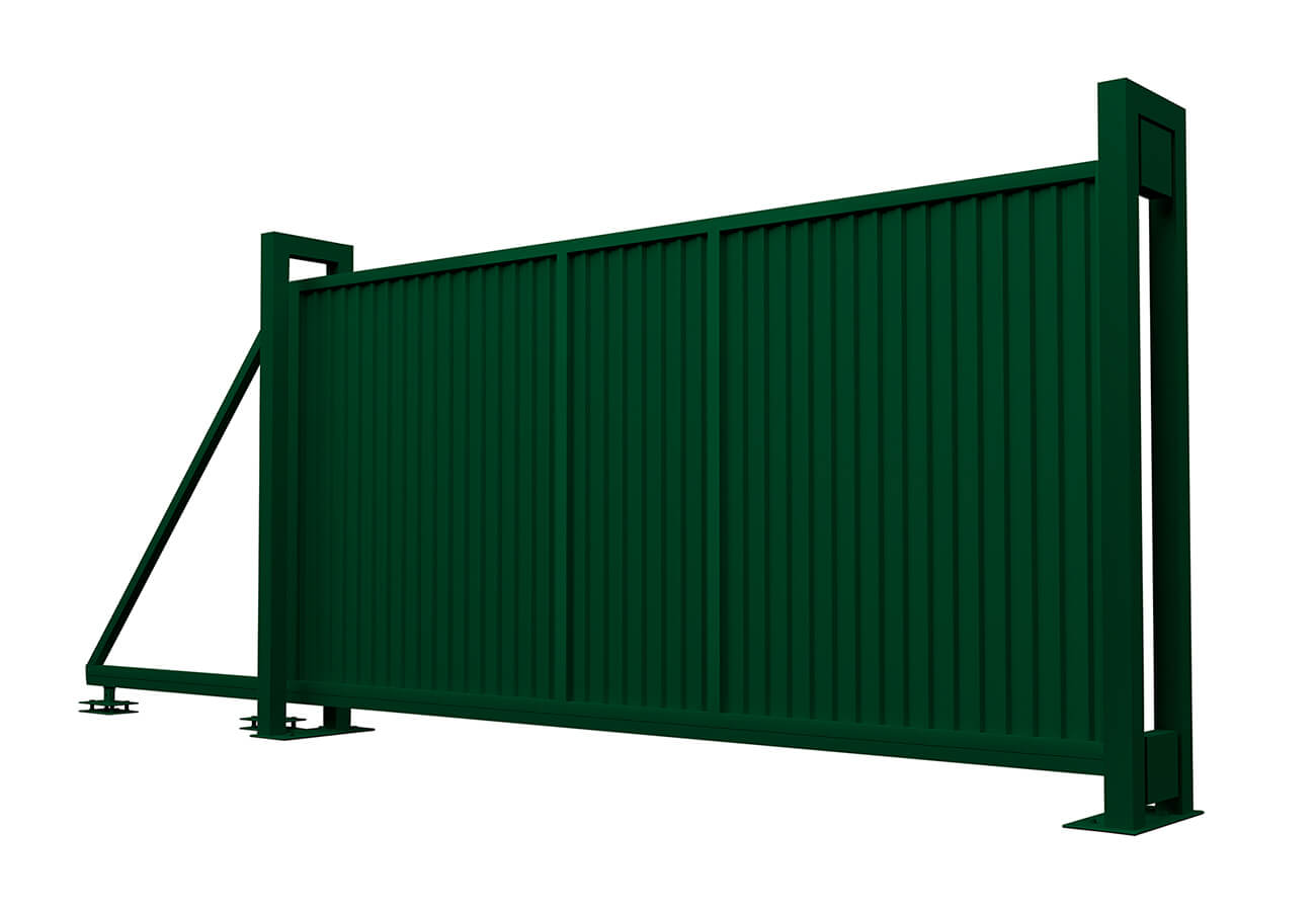 Ворота откатные Estet 2,0х4,5 RAL 6005
